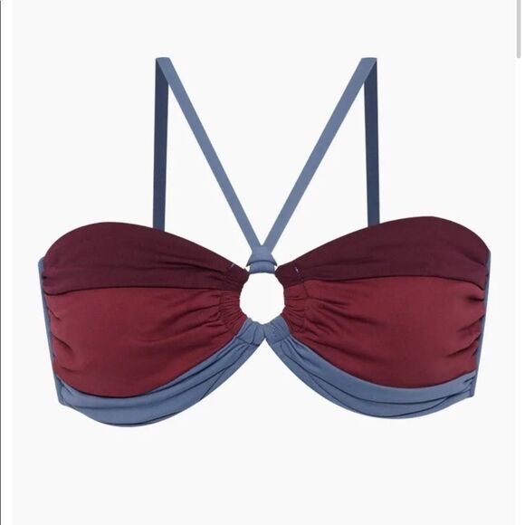 Seafolly Burgundy and Blue Bikini - Picture 4 of 13